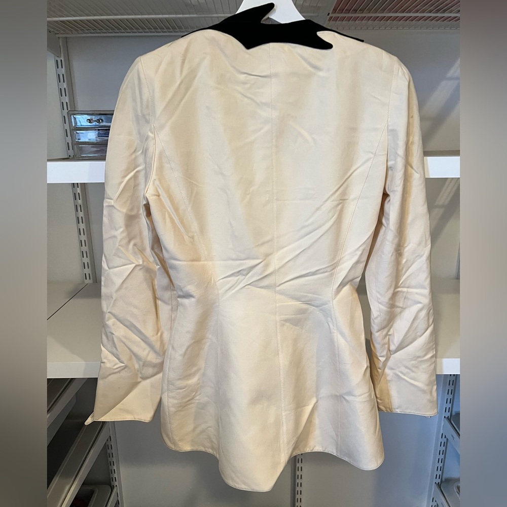 Thierry Mugler Vintage 1998 Off-White Peplum Blazer - Picture 3 of 5
